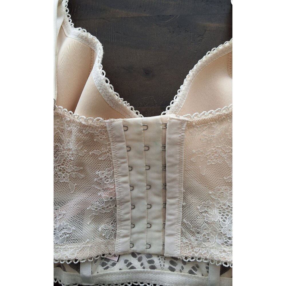 Victorias‎ Secret Dream Angels Long-Line Bralette 34DD White Lace Overlay - Picture 6 of 8